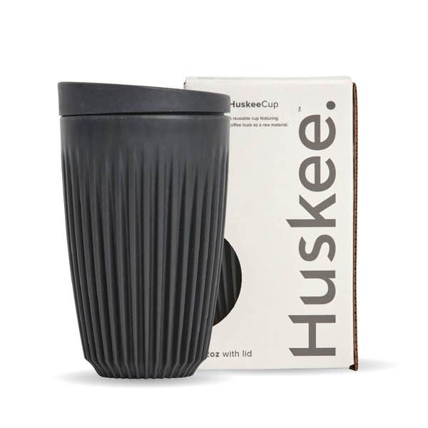 12oz Charcoal HuskeeCup & Lid (x12)