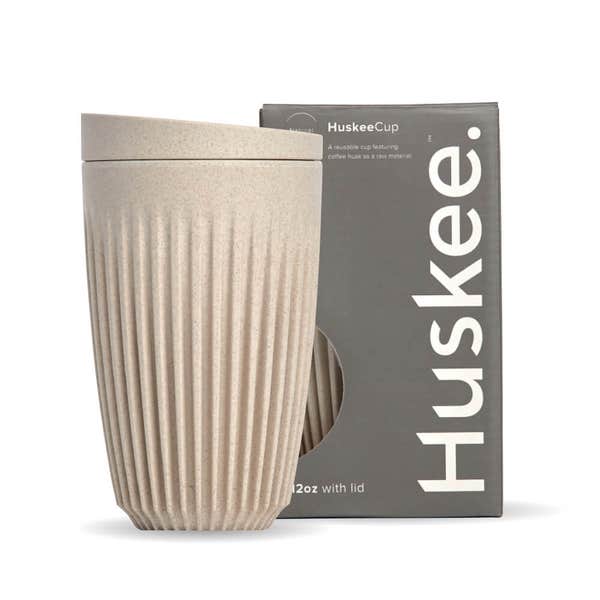 12oz Natural HuskeeCup & Lid (x12)