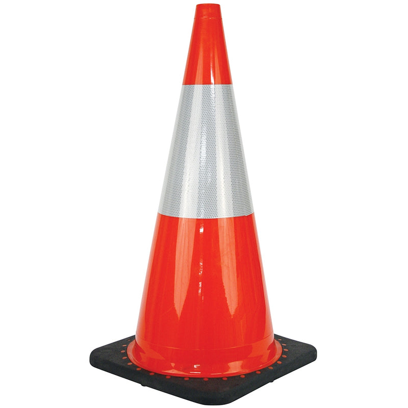 ARMOURWEAR Road Cone 700MM Reflective With Rubber Base - Orange