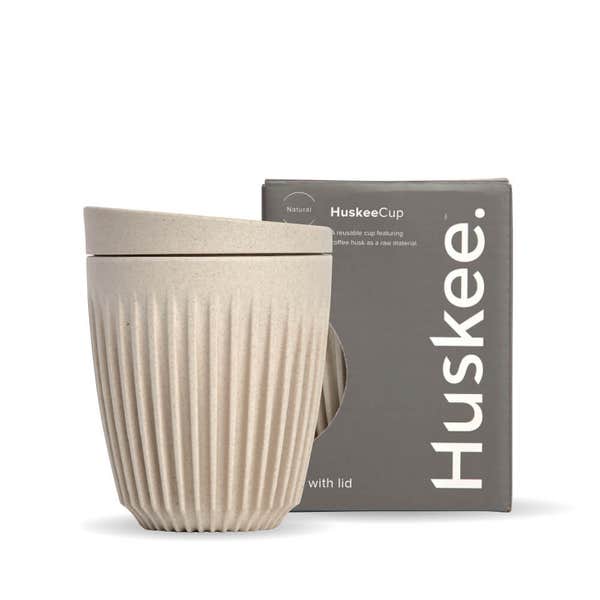 8oz Natural HuskeeCup & Lid (x12)