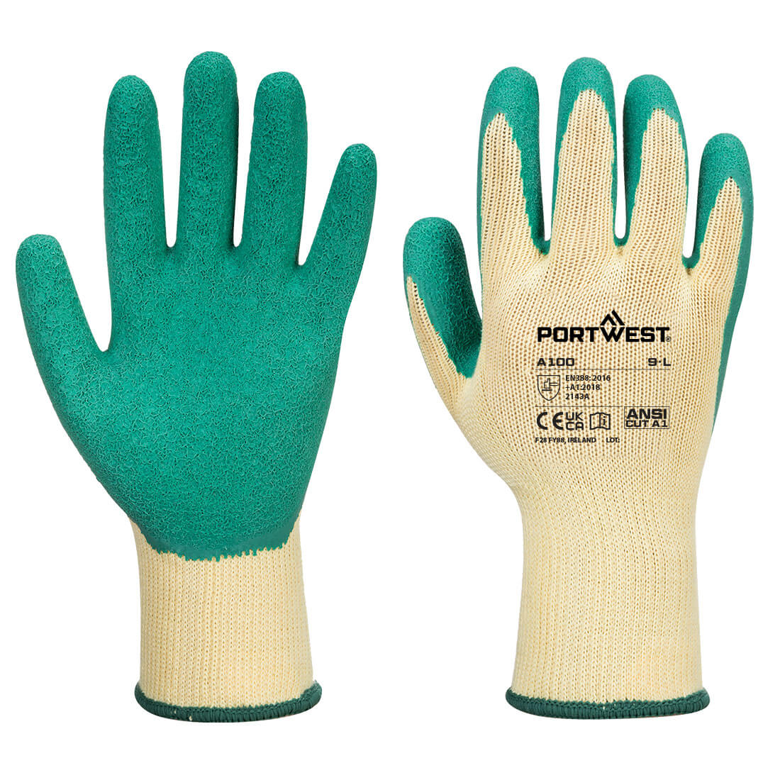 PORTWEST Grip Glove - Latex Green - A100