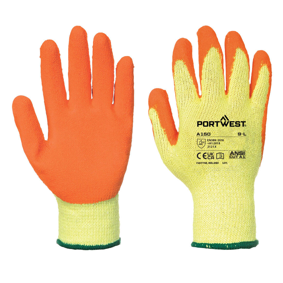 PORTWEST Classic Grip Glove - Latex Orange - A150