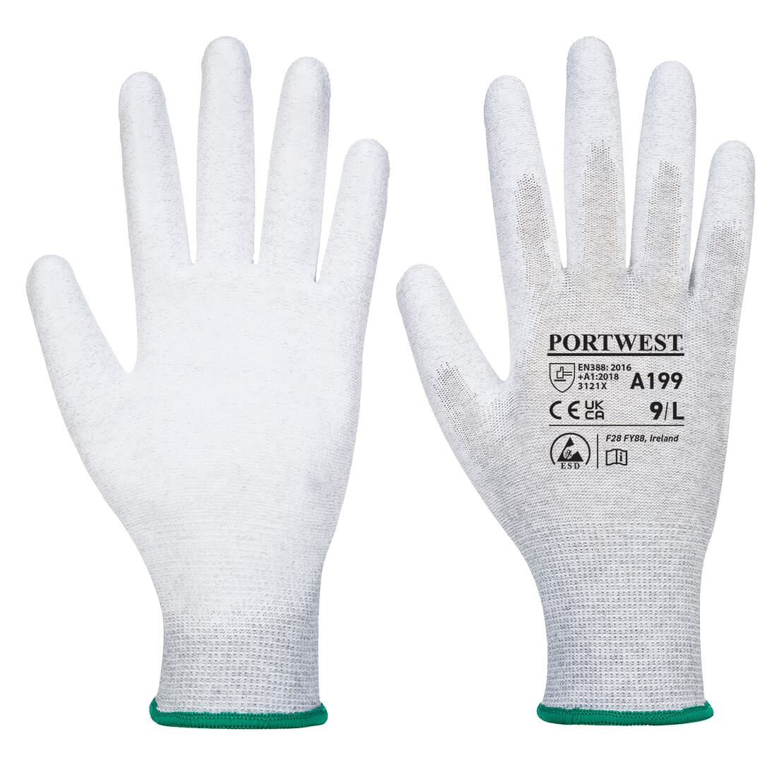 PORTWEST Antistatic PU Palm Glove Grey - A199