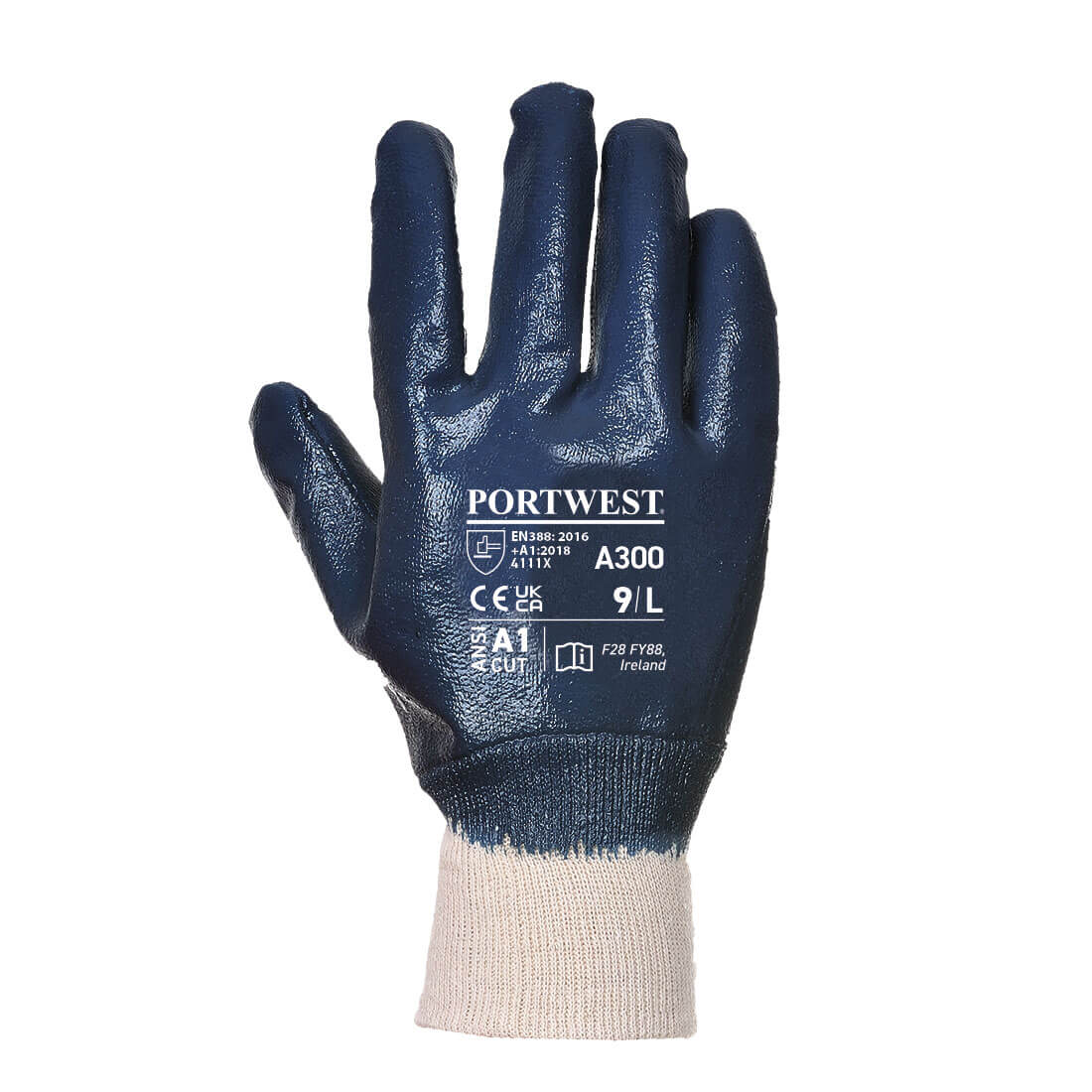 PORTWEST Nitrile Knitwrist Navy - A300