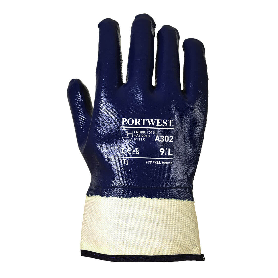 PORTWEST Fully Dipped Nitrile Safety Cuff Navy - A302