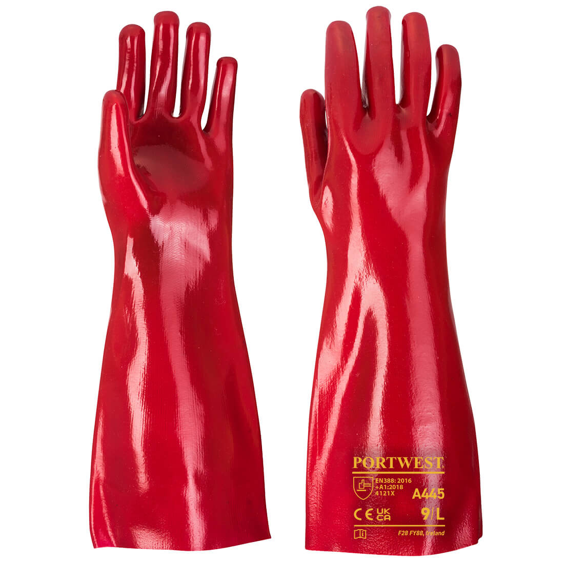 PORTWEST PVC Gauntlet Red - A445