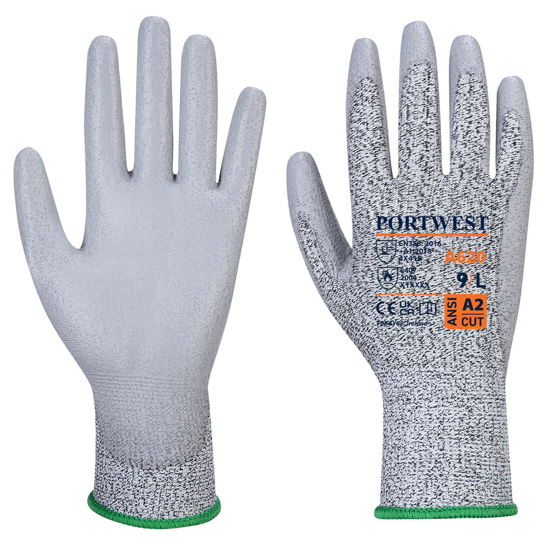 PORTWEST LR CUT PU Palm Glove Grey - A620