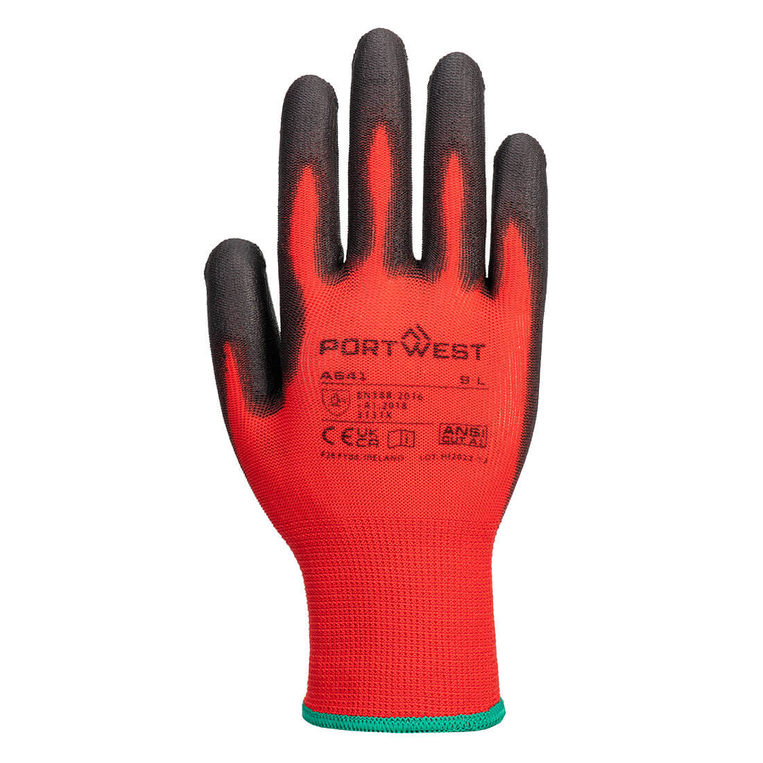 PORTWEST PU Glove Red/Black - A641