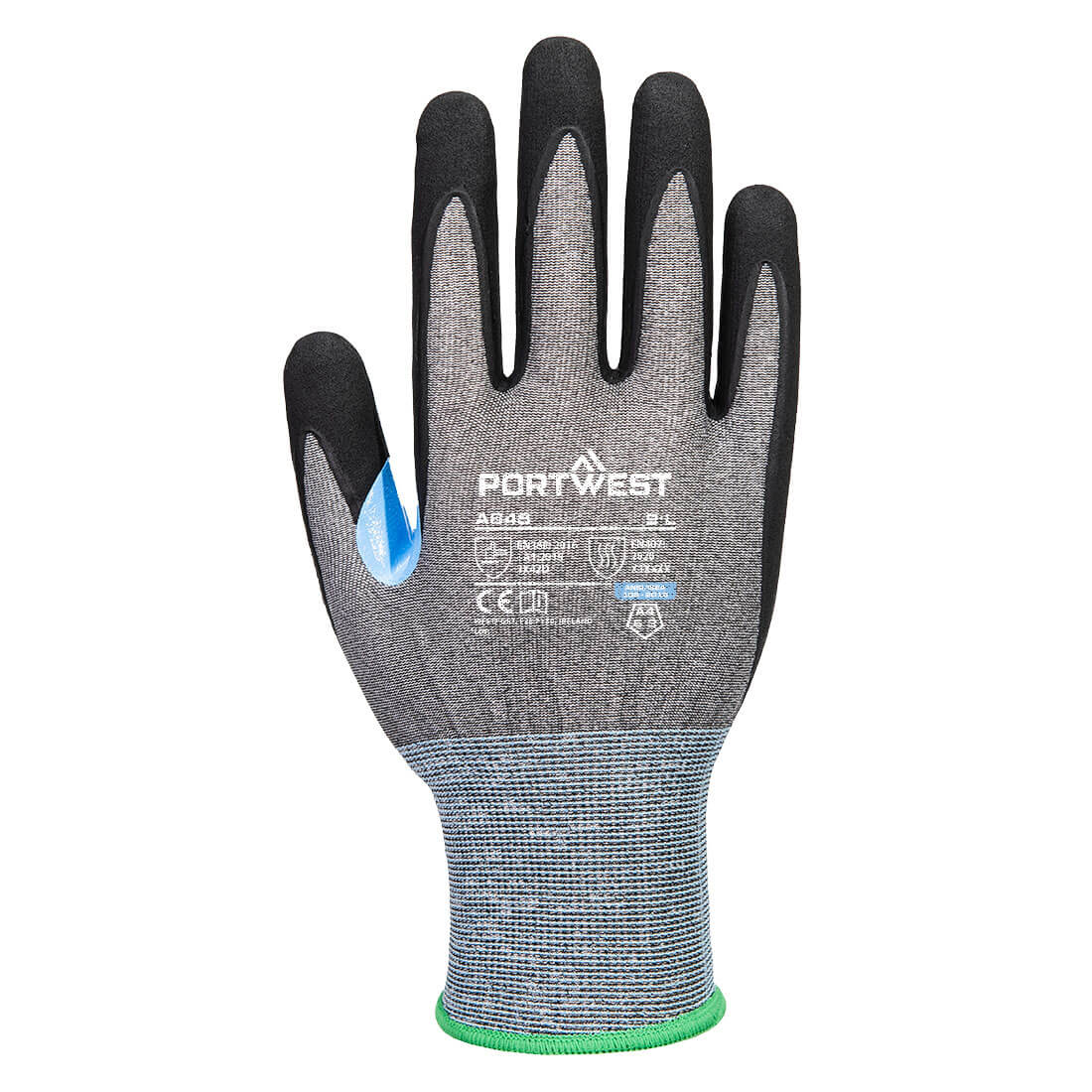 PORTWEST CS Cut D21 Nitrile Glove Grey/Black - A648