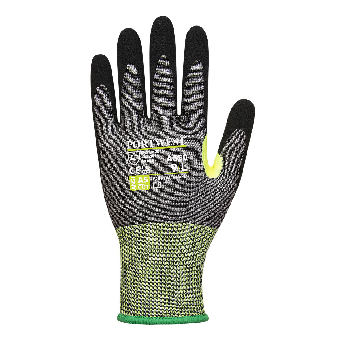 PORTWEST CS Cut E15 Nitrile Glove Grey/Black - A650