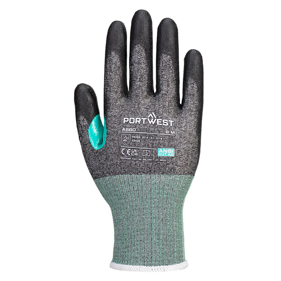 PORTWEST CS Cut E18 PU Glove Black - A660