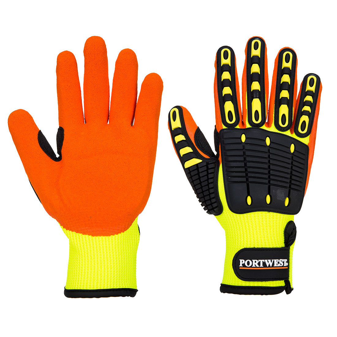 PORTWEST Anti Impact Grip Glove Yellow/Orange - A721