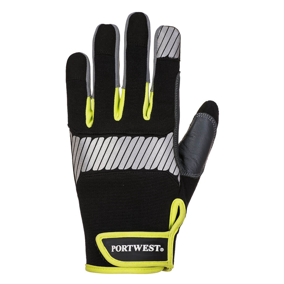 PORTWEST PW3 General Utility Glove Black/Yellow - A770