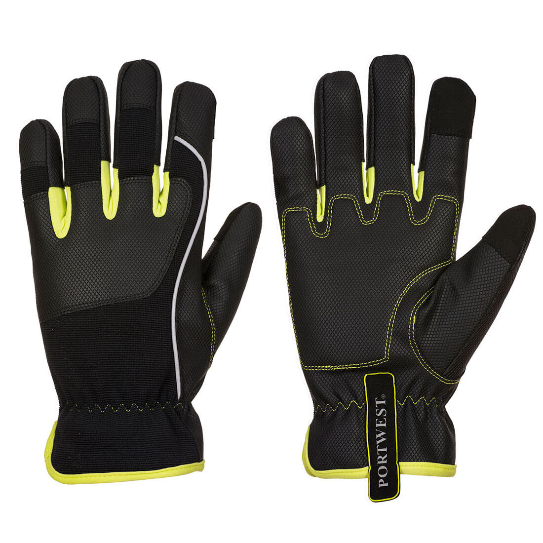 PORTWEST PW3 Tradesman Glove Black/Yellow - A771