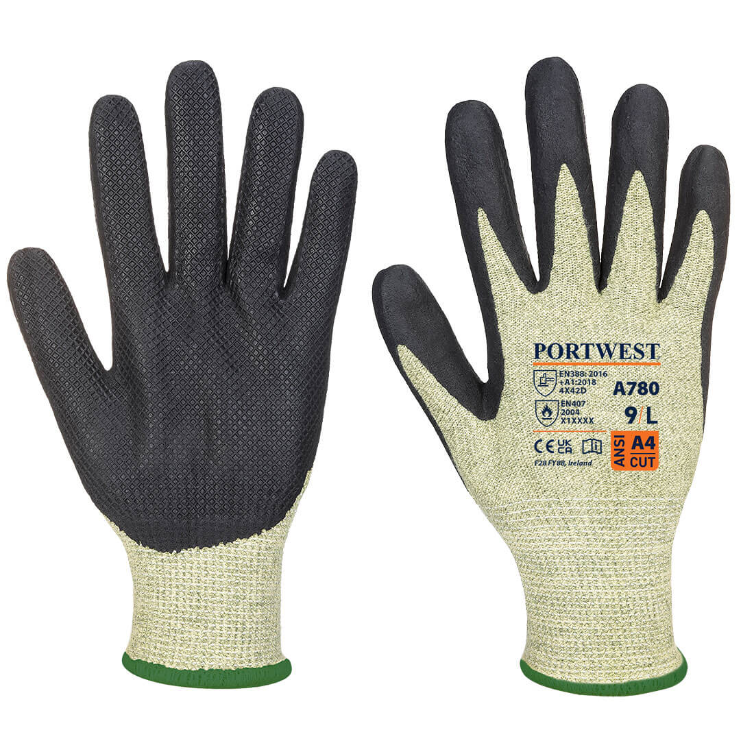 PORTWEST Arc Grip Glove Green/Black - A780