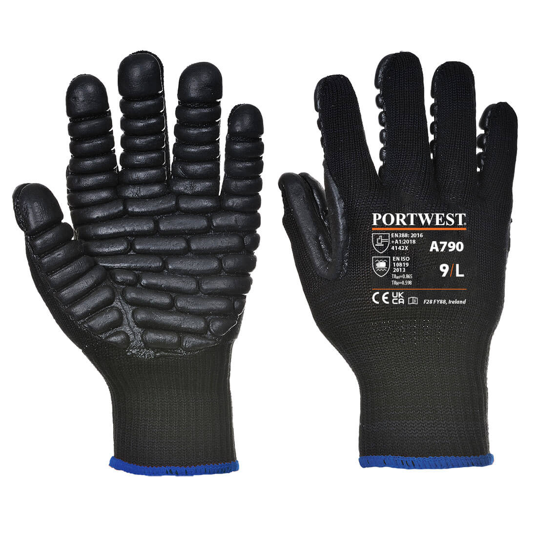 PORTWEST Anti Vibration Glove Black - A790