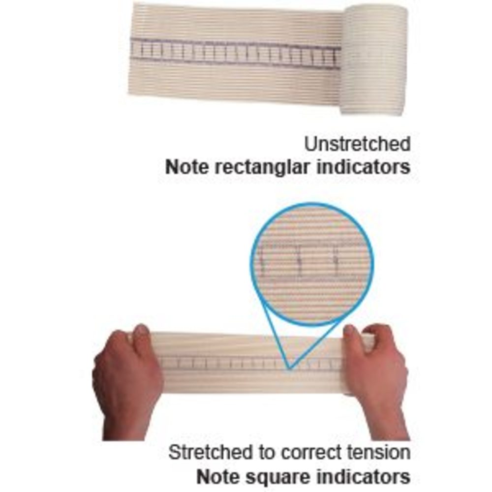 AEROFORM Short Snake Bite Bandage with Indicator 10cm x 4.5M Wrap/12