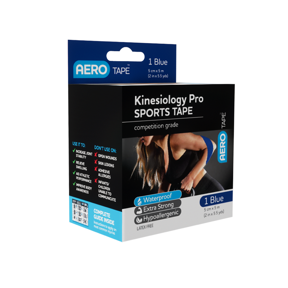 AEROTAPE Blue Kinesiology Pro Sports Tape 5cm x 5m (Box of 12)