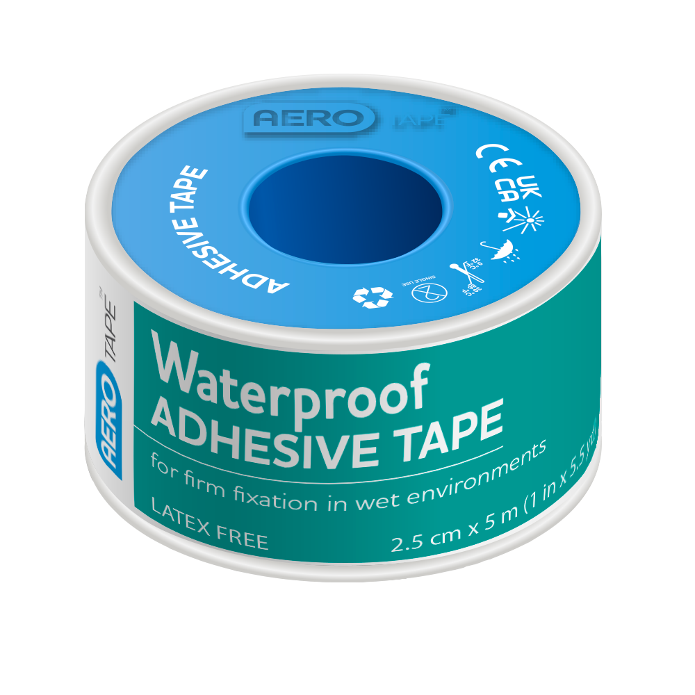 AEROTAPE Waterproof Adhesive Tape 2.5cm x 5M (Box of 6)