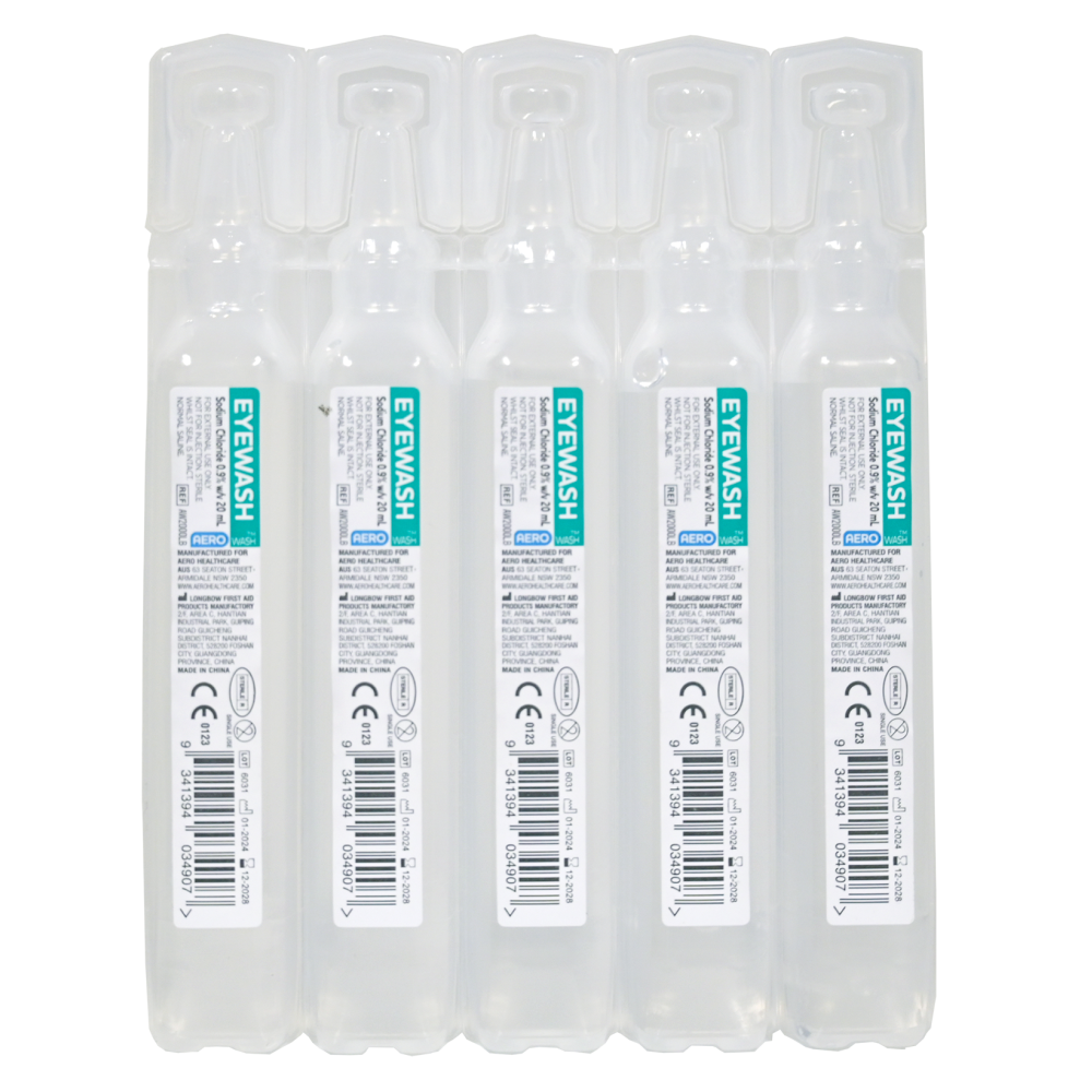 AEROWASH Sodium Chloride Eyewash Ampoule 20ml Carton / 250