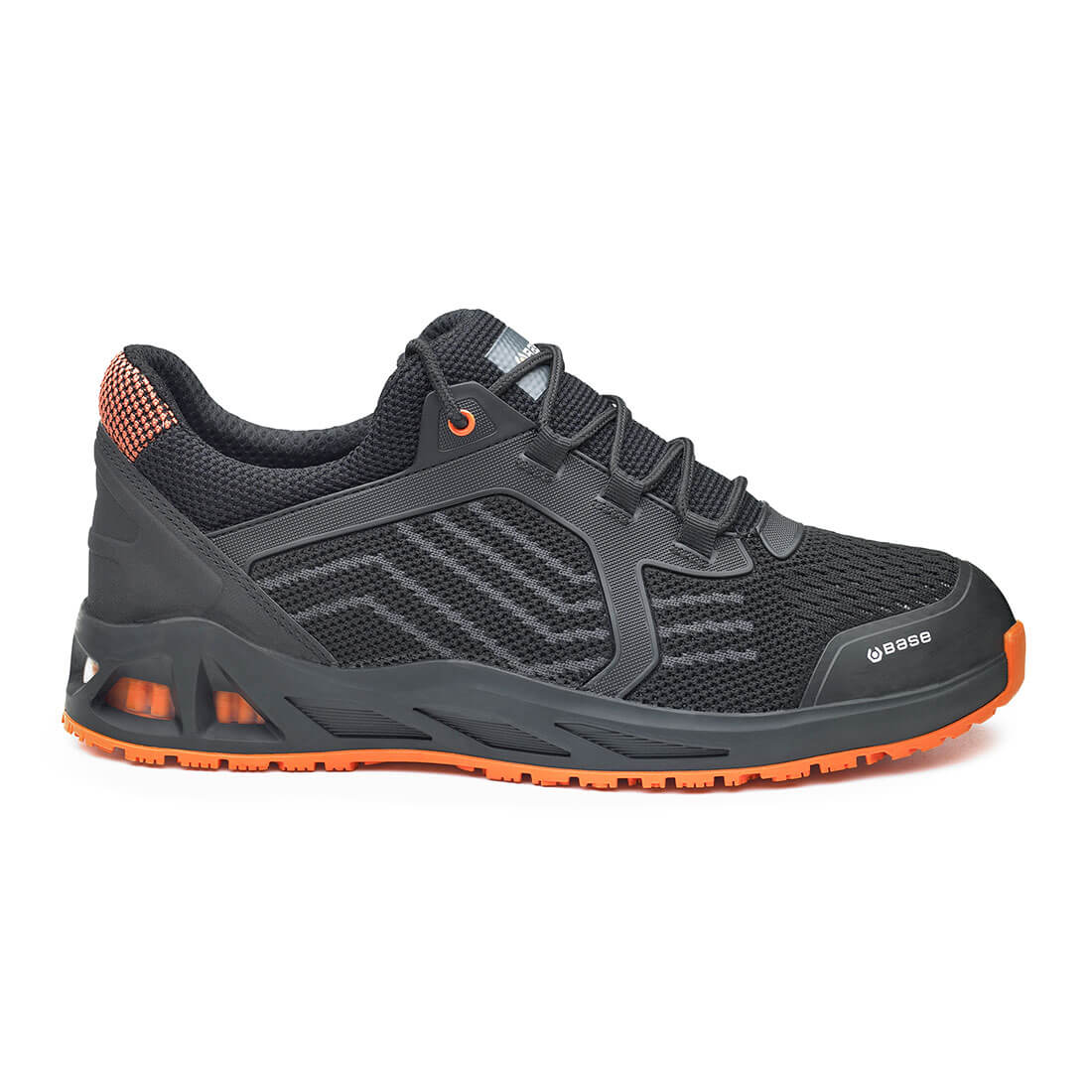 Base K-Twist Shoe O1 FO SRC Black/Orange - B1009