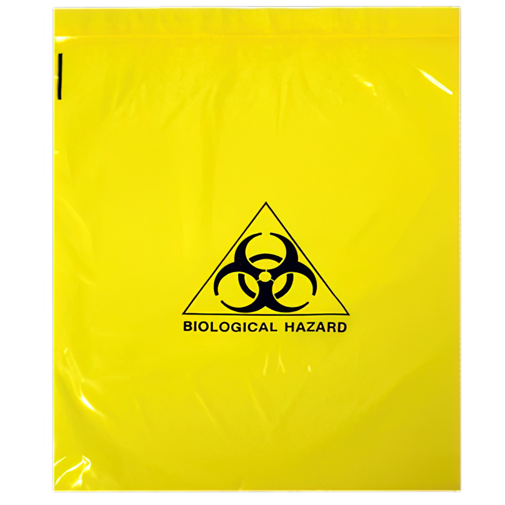 AEROHAZARD Biohazard Clinical Waste Bag 4L – Press Seal, 30um (250 x 300mm) - (Pack of 50)