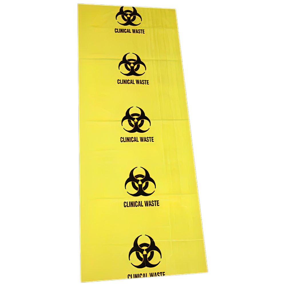 AEROHAZARD Biohazard Clinical Waste Bag 120L – 55um (490 x 1200mm) - (Pack of 10)