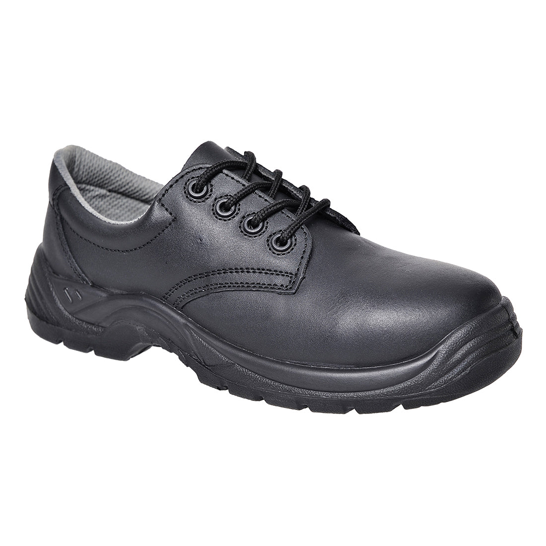 PORTWEST Composite Action Leather Low Shoe S1P SRC Black - FC14