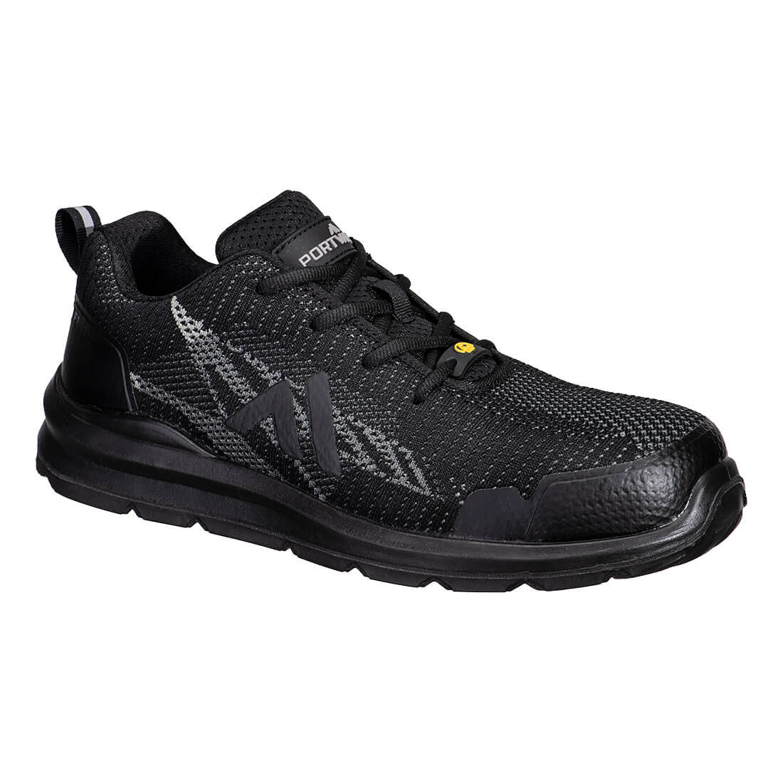 PORTWEST Composite Textile Trainer S1PS ESD SR FO Black/Zoom Grey - FC32