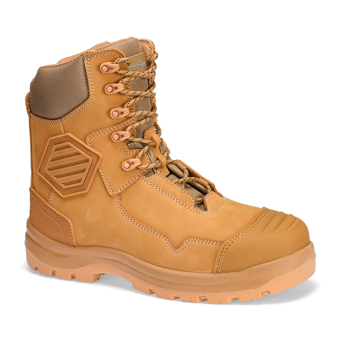 PORTWEST Composite Leather Shin Boot S3S HRO FO SC HI CI AP LG SR Wheat - FD22