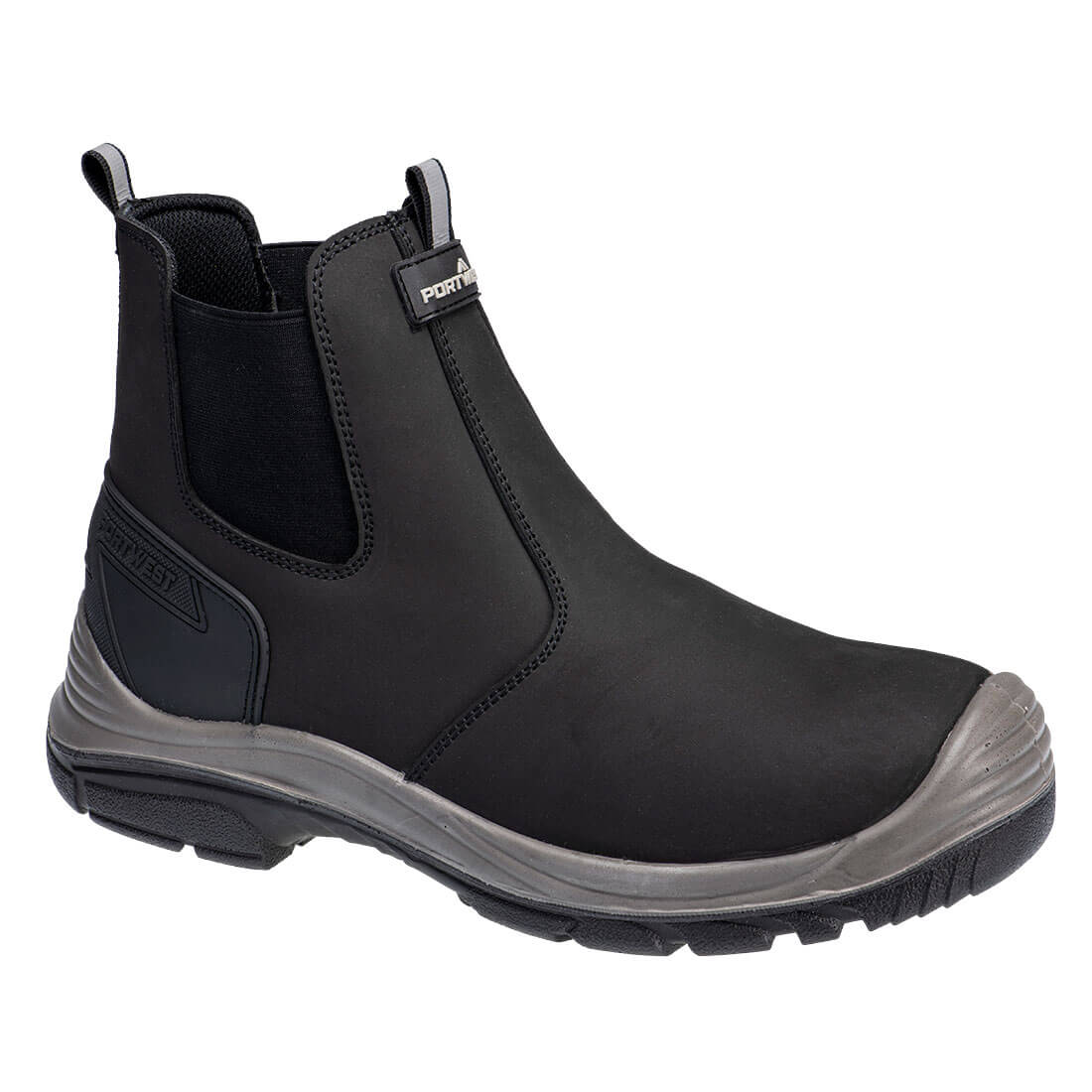 PORTWEST Steel Action Nubuck Dealer Boot S7 SC FO SR Black/Grey - FV02