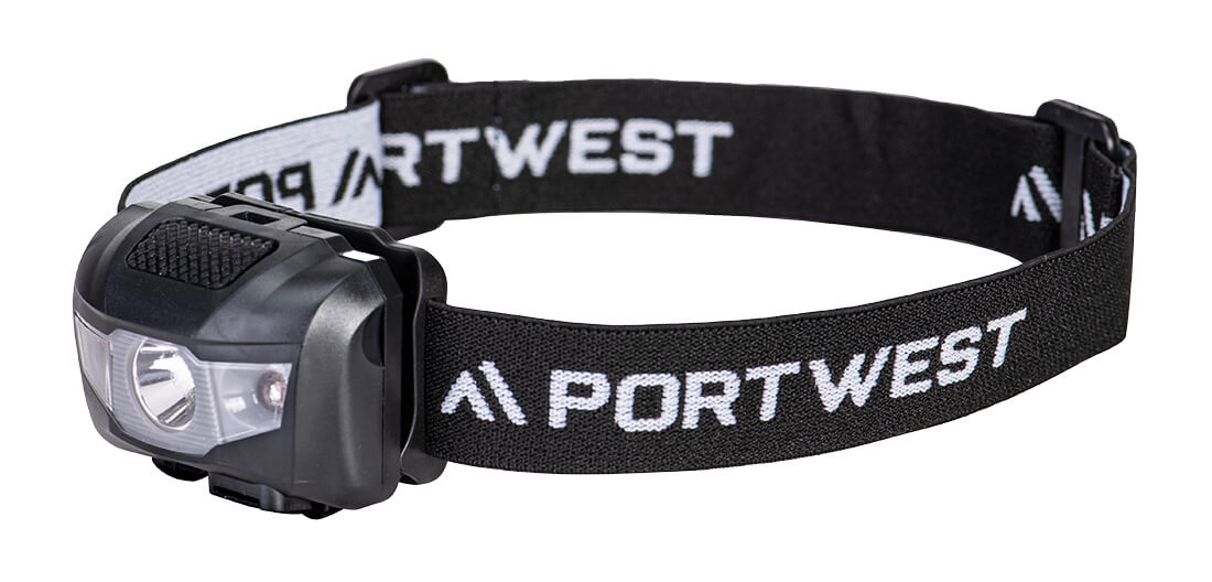 PORTWEST USB Rechargeable Head Torch Black - PA71