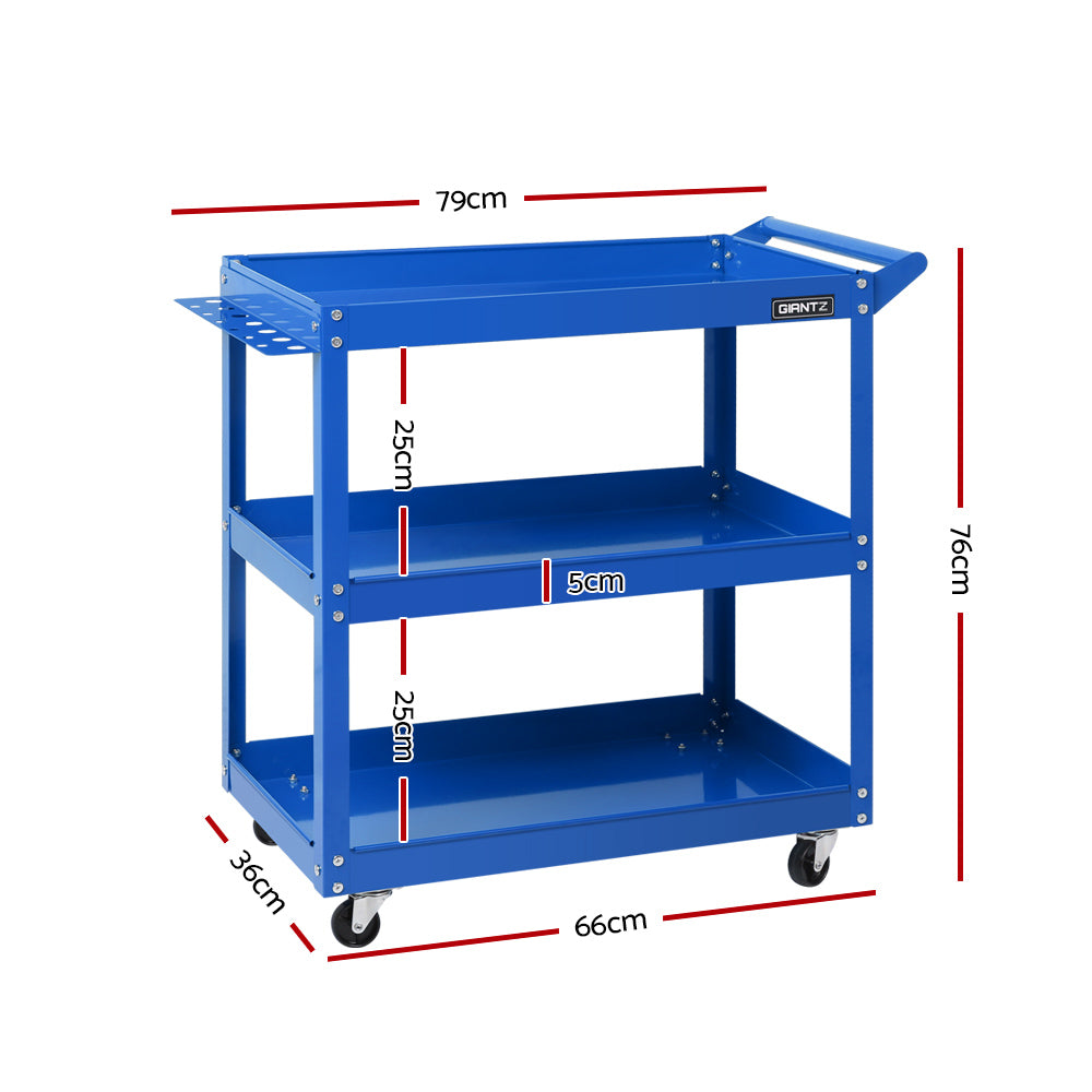 Giantz 3-Tier Tool Cart Trolley – Blue