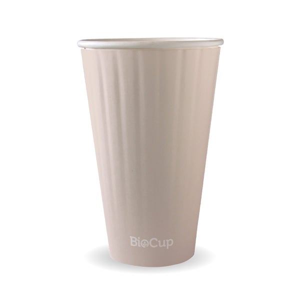 BioPak 
460ml / 16oz (90mm) Stone Double Wall Biocup - (Pack of 600)