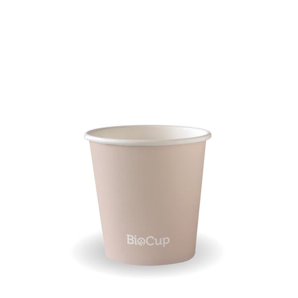 BioPak 120ml / 4oz (63mm) Stone Single Wall BioCup - (Pack of 2000)