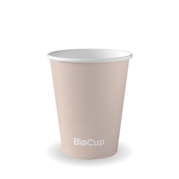 BioPak 280ml / 8oz (80mm) Stone Single Wall BioCup - (Pack of 1000)