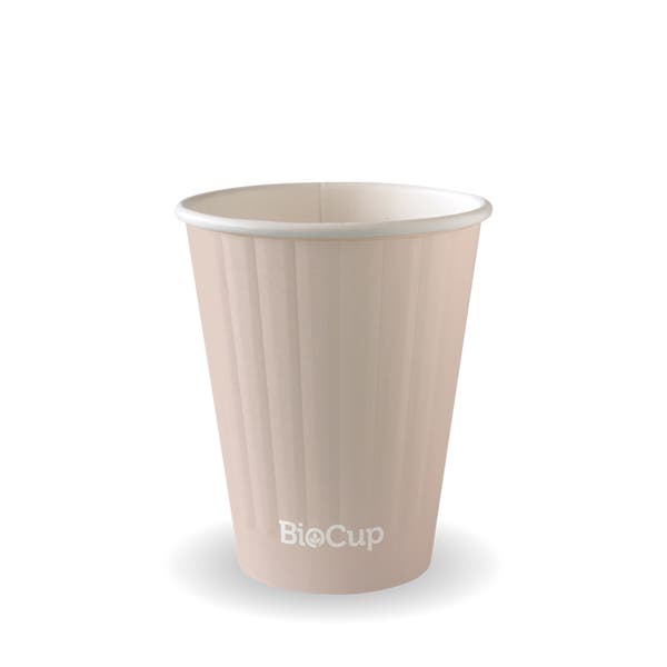 BioPak 
255ml / 8oz (80mm) Stone Double Wall Biocup - (Pack of 1000)