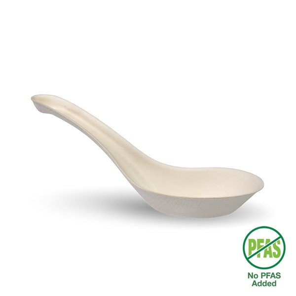 BioPak 14cm Plant Fibre Chinese Soup Spoon - (Pack of 1000)