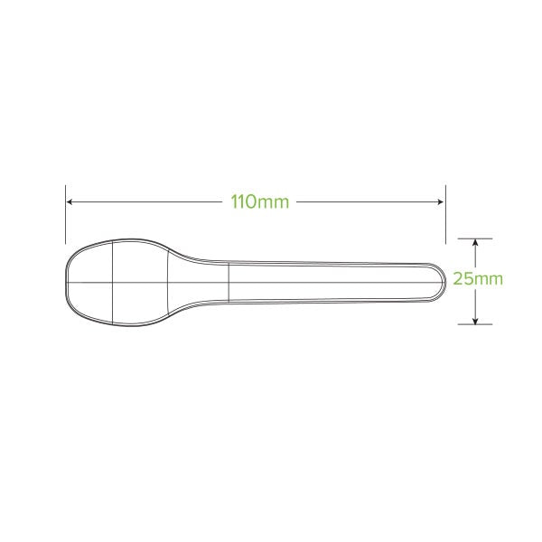 BioPak 11cm Plant Fibre Teaspoon - (Pack of 3000)