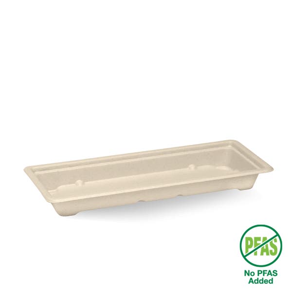 BioPak Long Plant Fibre Sushi Tray - (Pack of 600)