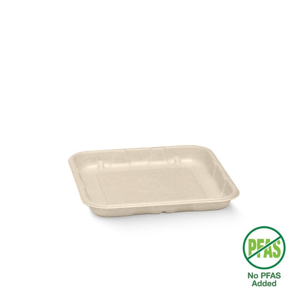 BioPak 14x14x2cm / 5x5" Plant Fibre Produce Tray - (Pack of 1000)