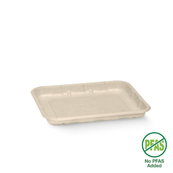 BioPak 16x14x2cm / 6x5" Plant Fibre Produce Tray - (Pack of 1000)