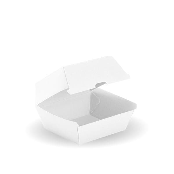 BioPak Burger BioBoard White Box - (Pack of 250)