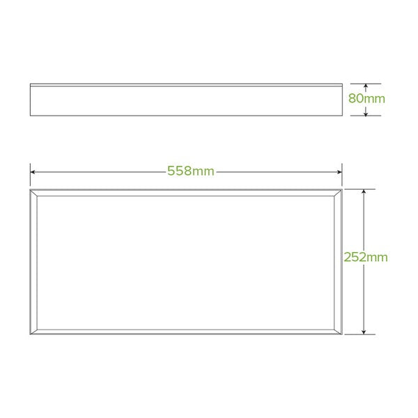 BioPak Large BioBoard Catering Tray Base - (Pack of 50)