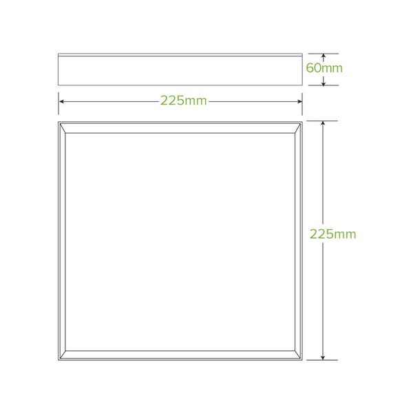 BioPak Small BioBoard Catering Tray Base - (Pack of 100)