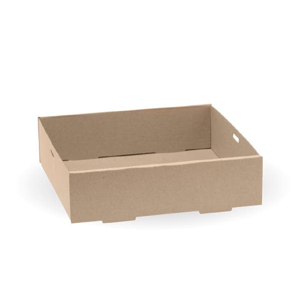 BioPak Small BioBoard Catering Tray Base - (Pack of 100)