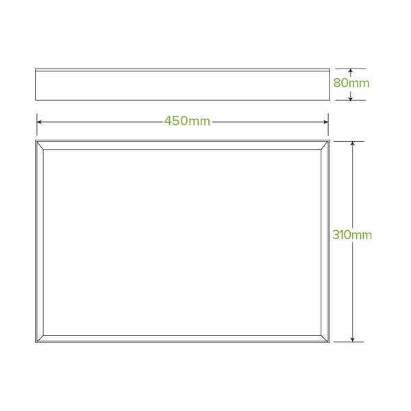 BioPak Extra Large BioBoard Catering Tray Base - (Pack of 50)