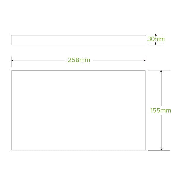 BioPak Extra Small BioBoard Catering Tray Lid - (Pack of 100)