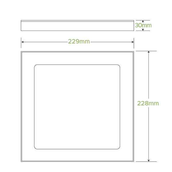 BioPak Small BioBoard Catering Tray PLA Window Lid - (Pack of 100)