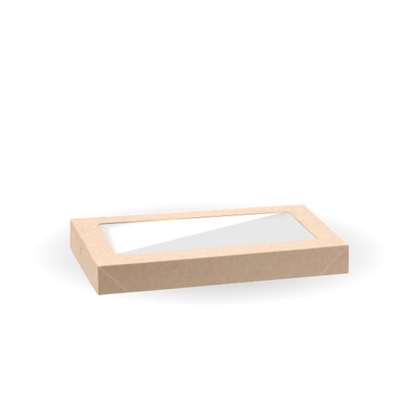 BioPak Extra Small BioBoard Catering Tray PLA Window Lid - (Pack of 100)